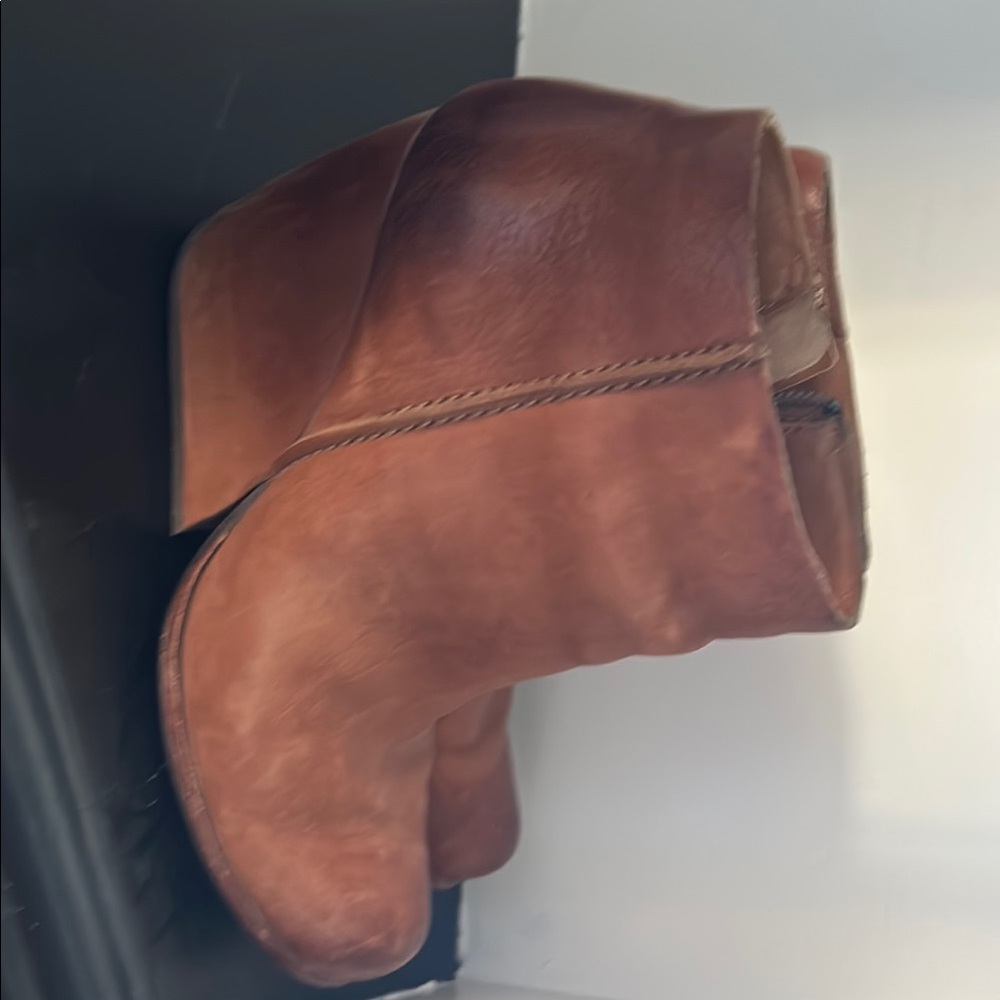 Kork-Ease Brown Ankle Booties Suede Casual